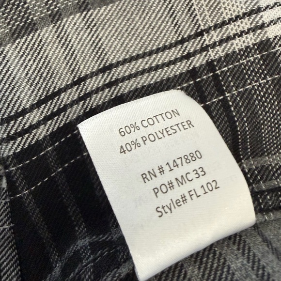 Iowa Hawkeyes Black and White Plaid Button Up Shirt - Picture 4 of 4